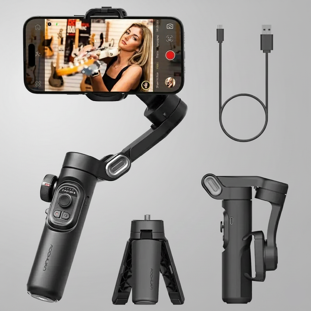 Modèle Axis – Stabilisateur Smartphone 3 Axes Rotation 360° SMARTS ACCESS