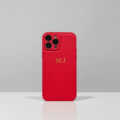 Modèle Initial Leather – Coque Personnalisée iPhone en Similicuir avec Initiales SMARTS ACCESS