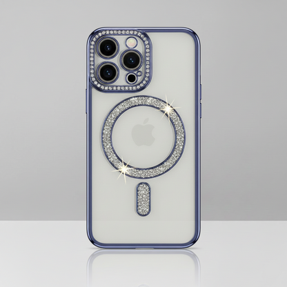 Modèle Diamond Clear – Coque Transparente Pailletée iPhone Magnétique Antichoc SMARTS ACCESS