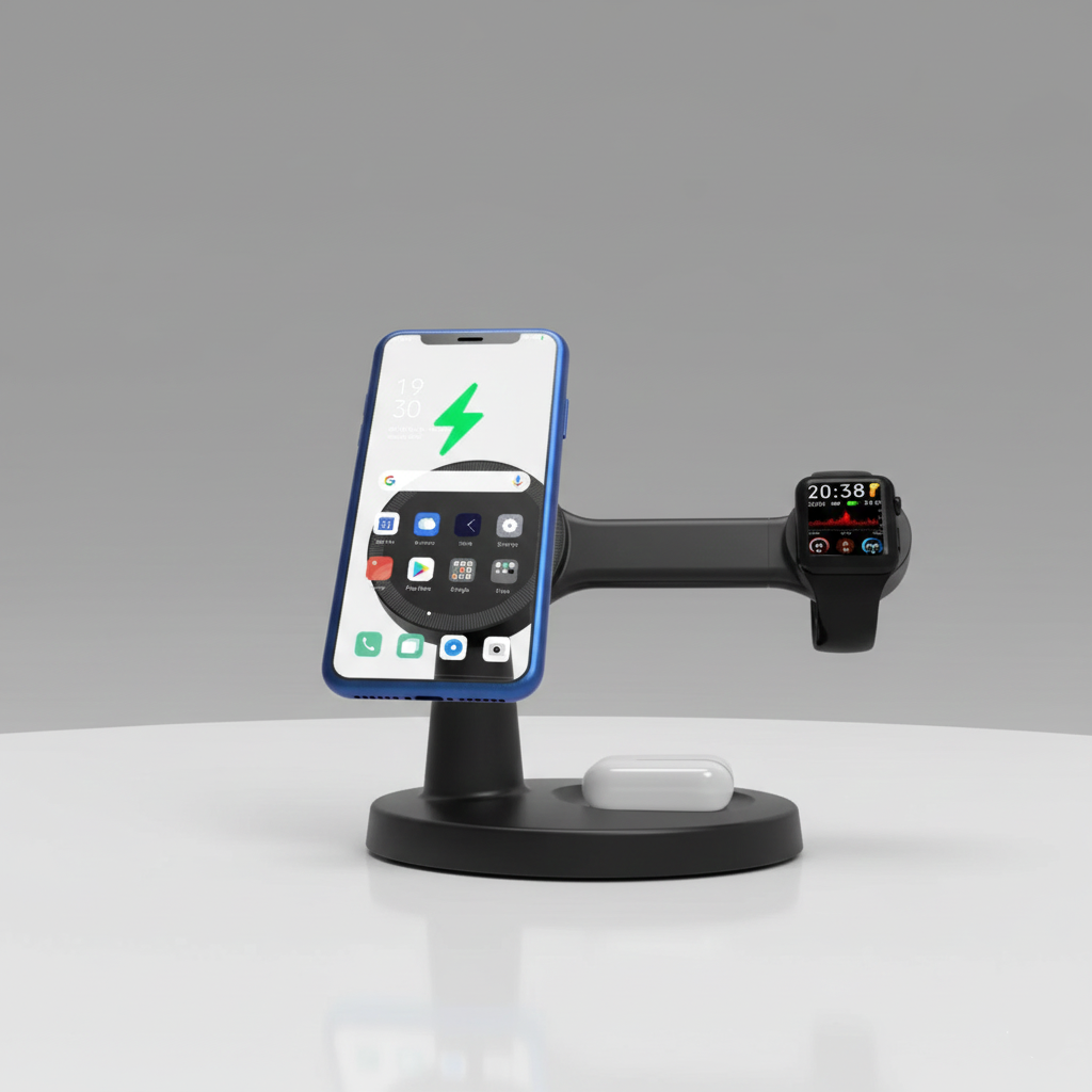 Modèle Mag Trio – Station de Charge 3-en-1 Magnétique SMARTS ACCESS