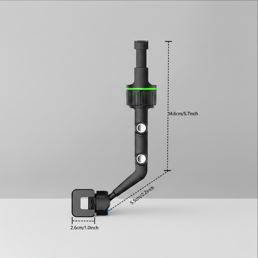 Modèle FlexMirror 360 – Support Smartphone Voiture Rétroviseur Multifonction