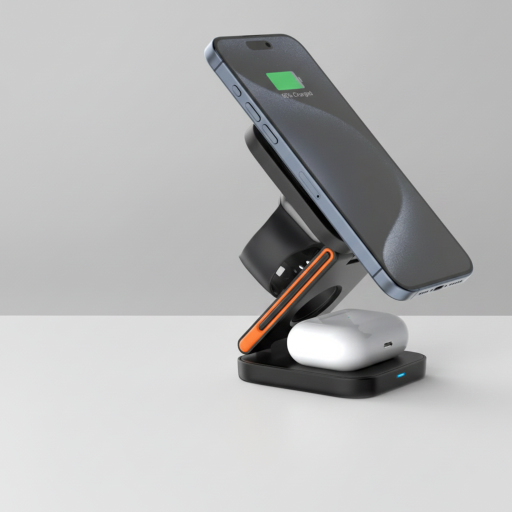 Modèle Fold – Station de Charge 3-en-1 Pliable Nomade SMARTS ACCESS