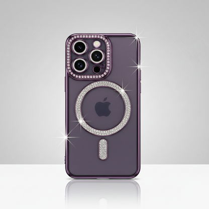 Modèle Diamond Clear – Coque Transparente Pailletée iPhone Magnétique Antichoc SMARTS ACCESS