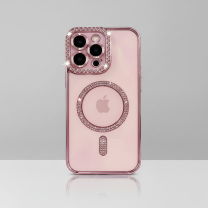 Modèle Diamond Clear – Coque Transparente Pailletée iPhone Magnétique Antichoc SMARTS ACCESS