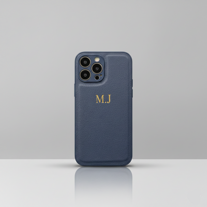 Modèle Initial Leather – Coque Personnalisée iPhone en Similicuir avec Initiales SMARTS ACCESS