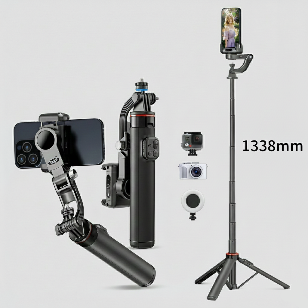 Modèle Nova – Stabilisateur Smartphone 360° avec Suivi Facial AI SMARTS ACCESS