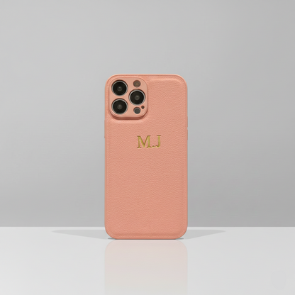 Modèle Initial Leather – Coque Personnalisée iPhone en Similicuir avec Initiales SMARTS ACCESS