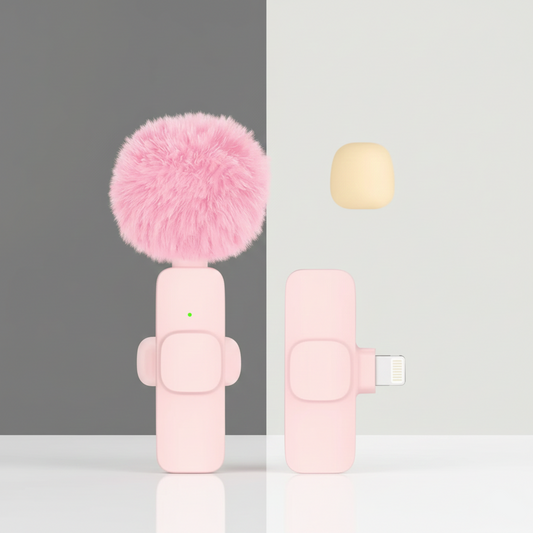 Micro_cravate_sans_fil_rose_Audio_clair_pour_video_et_streaming